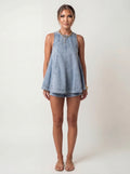 Denim Two-Piece Set