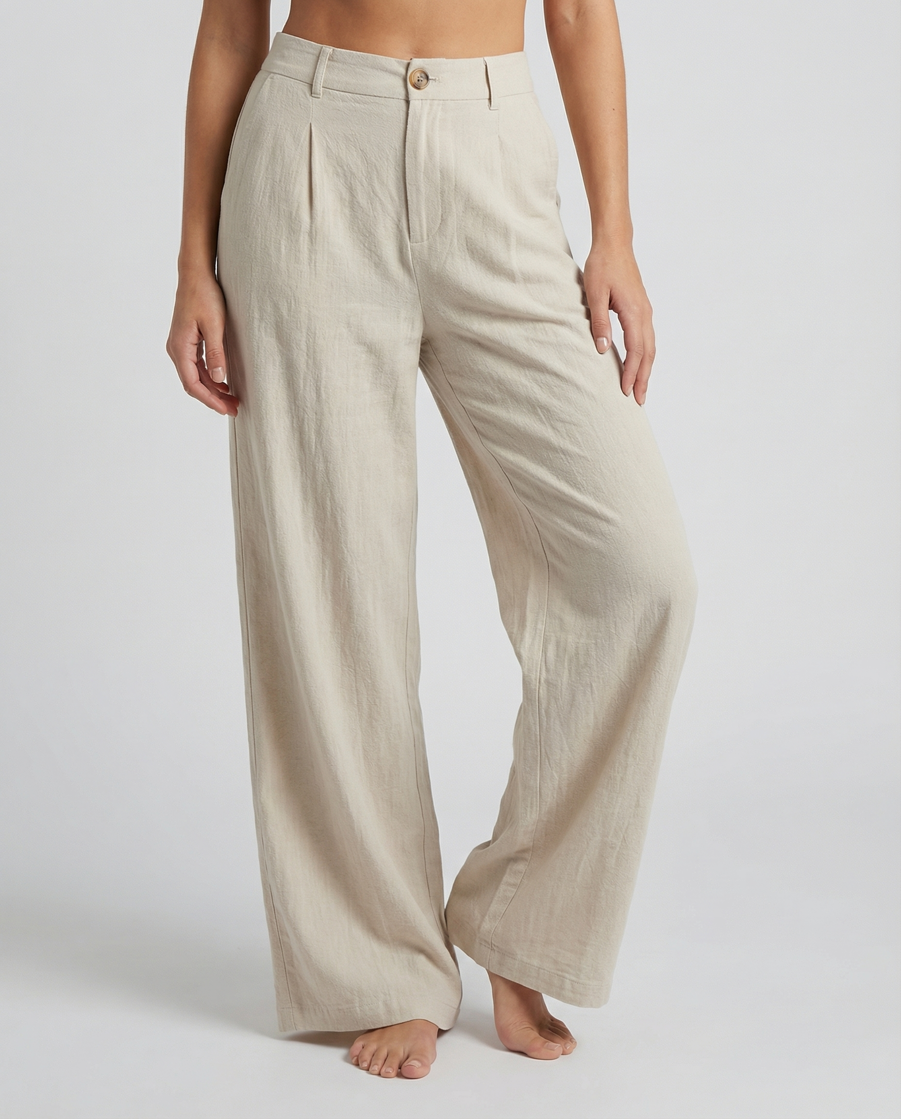 Linen Ease Wide-Leg Pants