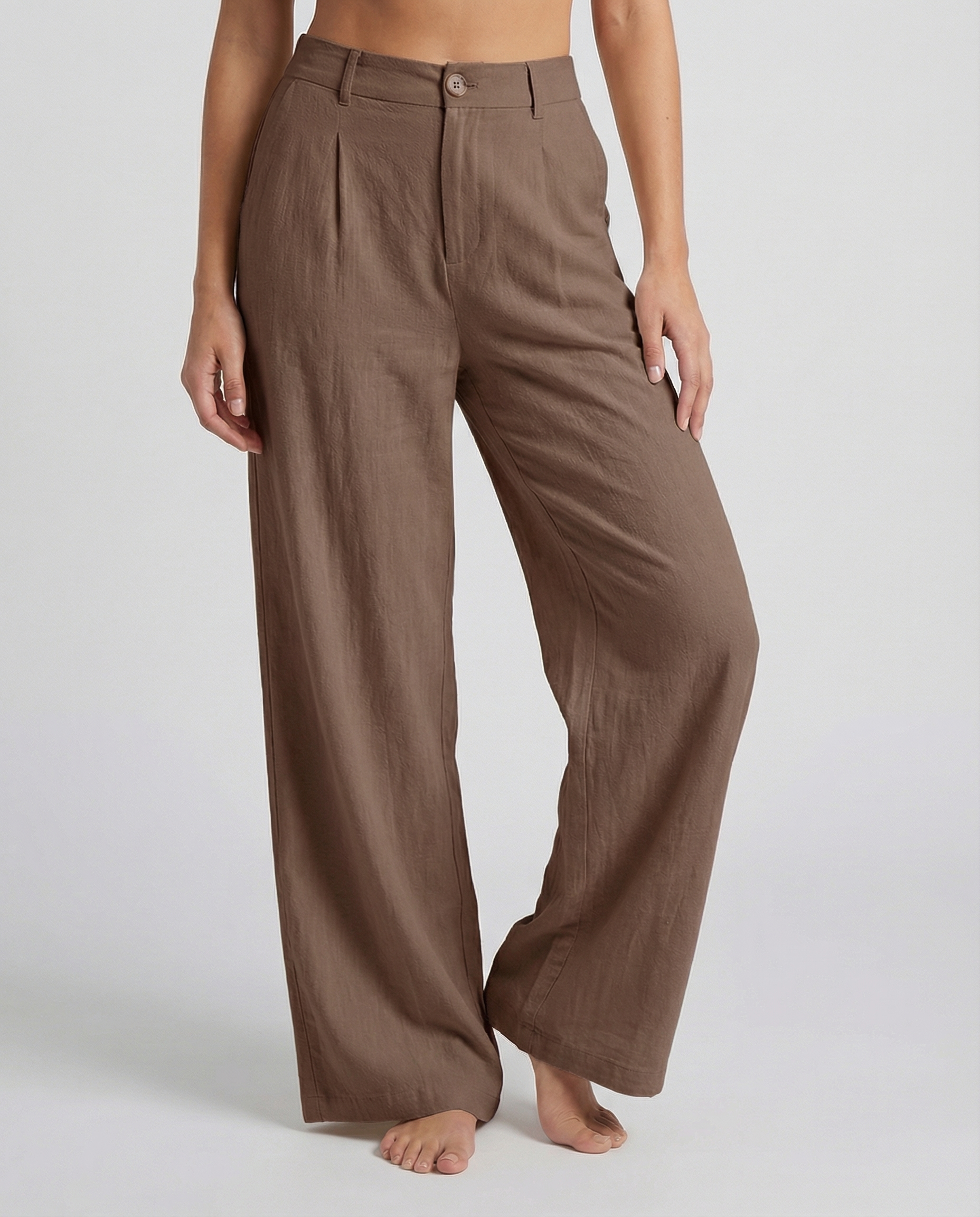 Linen Ease Wide-Leg Pants