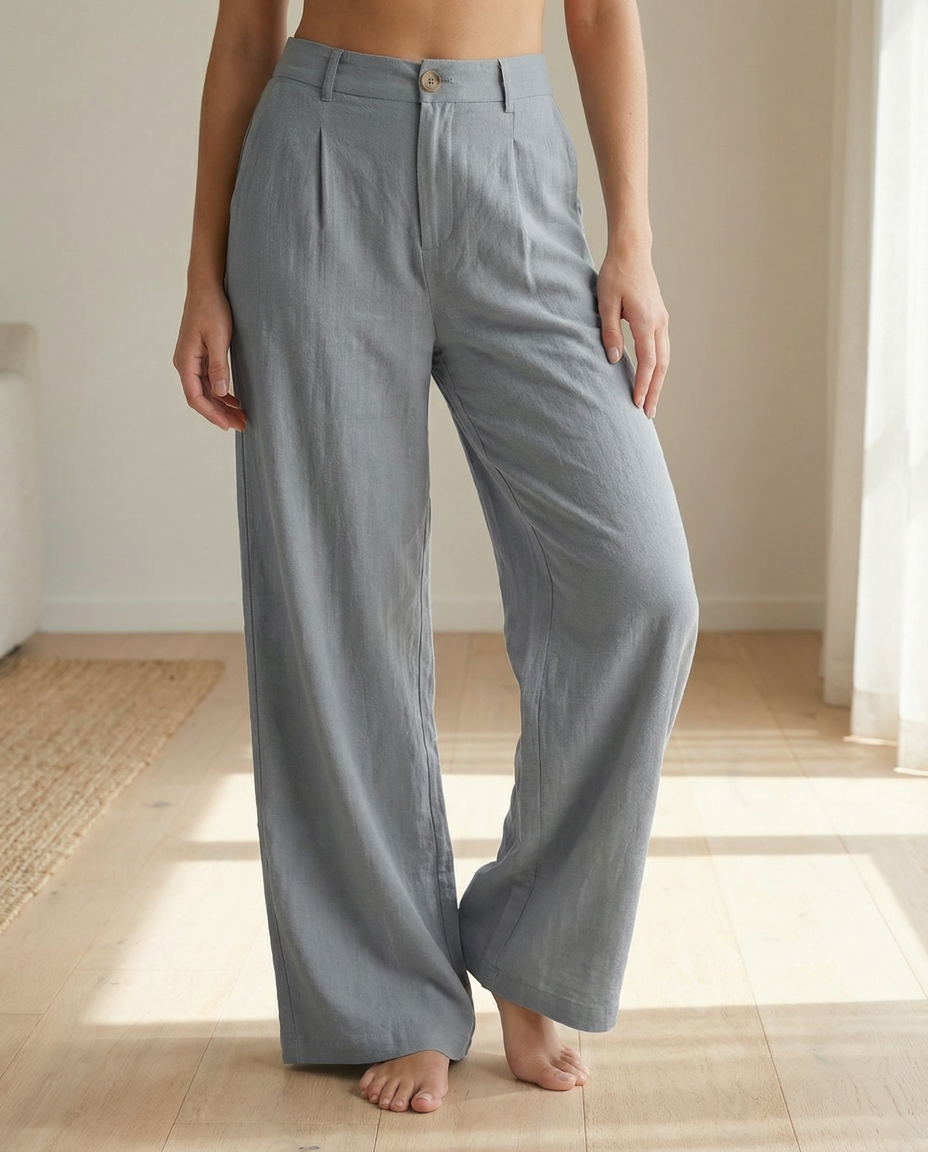 Linen Ease Wide-Leg Pants
